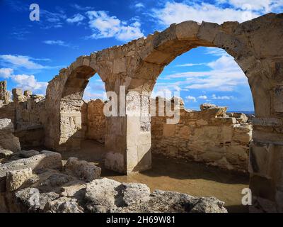 Die Bögen und Ruinen des alten Kourion, Limassol, Zypern Stockfoto