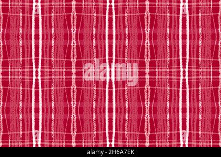Rot-weißes Weihnachts-Plaid. Nahtlose Gingham-Drucke. Keltische Tartan-Textur. Abstrakte Decke Im Retro-Stil. Traditionelles Weihnachtskid. Quadratisches Hintergrundbild. Stockfoto
