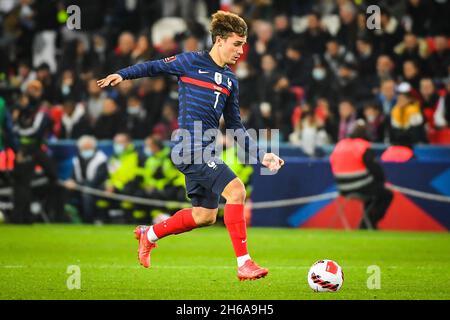 Creteil, Frankreich, Frankreich. November 2021. Antoine GRIEZMANN aus Frankreich während des WM-Qualifikationsspiel 2022 der Gruppe D zwischen Frankreich und Kasachstan im Stadion Parc des Princes am 13. November 2021 in Paris, Frankreich. (Bild: © Matthieu Mirville/ZUMA Press Wire) Stockfoto