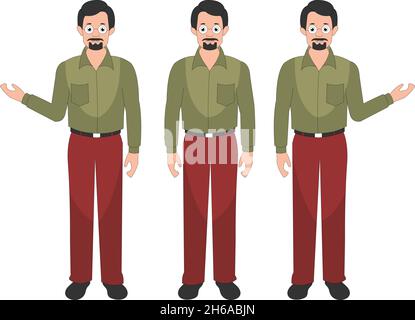 Indischer Mann posiert Stock Vektor