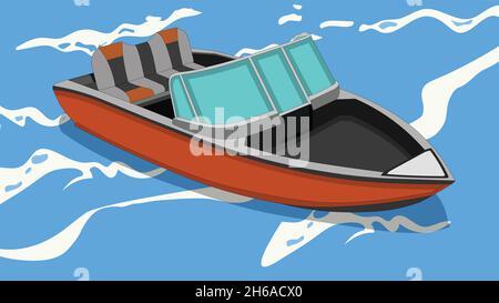 Motorboot Vector Stock Vektor