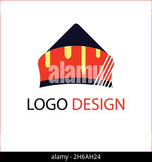 Dessert Logo Vektor Design Illustration Stock Vektor