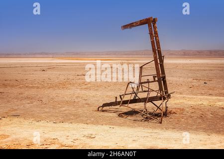 Shott el Jerid ist ein großer Salzsee im Süden Tunesiens. Sahara-Wüste Stockfoto