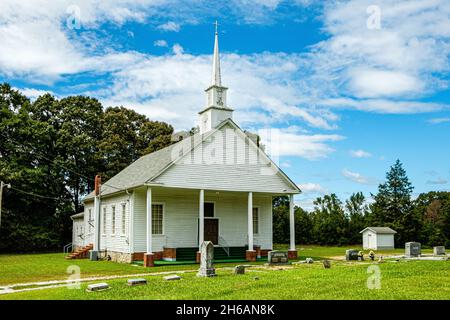 Stinchcomb United Methodist Church, Stinchcomb Road, Dewy Rose, Georgia Stockfoto