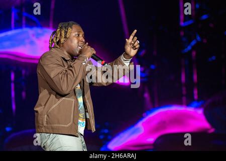 Las Vegas, USA. November 2021. Don Toliver während des Day N Vegas Music Festival am 13. November 2021 in Las Vegas, Nevada (Foto: Daniel DeSlover/Sipa USA) Quelle: SIPA USA/Alamy Live News Stockfoto