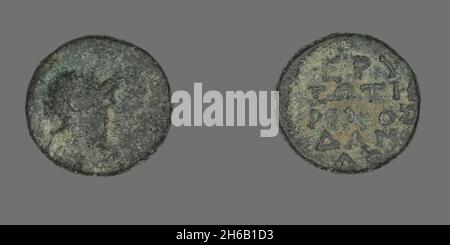 Münze mit der Göttin Athene, 300-200 v. Chr. Stockfoto