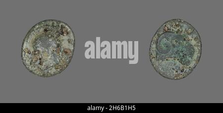 Münze mit der Göttin Athene, 387-301 v. Chr. Stockfoto