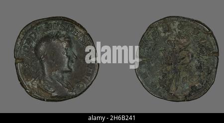 Sestertius (Münze) Mit Kaiser Gordianus, 238-244. Stockfoto