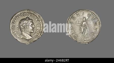 Denar (Münze) Mit Kaiser Antoninus Pius, 138-161. Stockfoto