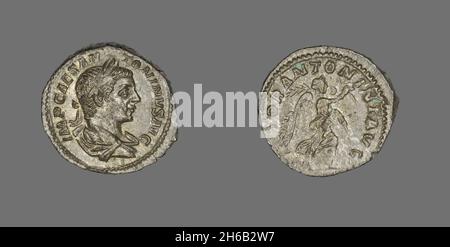 Denar (Münze) Mit Kaiser Antoninus Pius, 138-161. Stockfoto