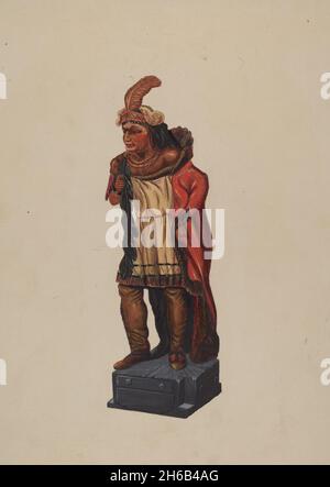 Cigar Store Indian, 1935/1942. Stockfoto