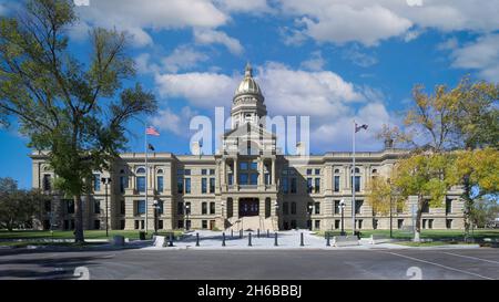 Außenansicht des Wyoming State Capitol-Gebäudes in Cheyenne, Wyoming Stockfoto