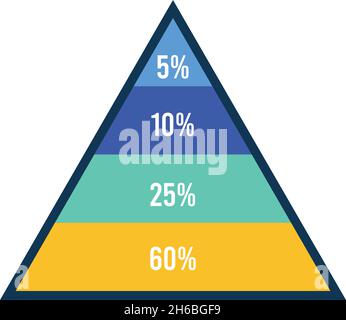 Infografik zur Statistik-Pyramide Stock Vektor