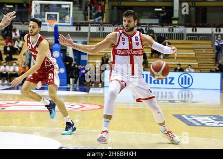 Allianz Dome, Triest, Italien, 14. November 2021, Alessandro Gentile (Openjobmetis Varese) während der Allianz Pallacanestro Trieste gegen Openjobmetis Varese - Italienische Basketball A Serie Championship Stockfoto