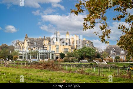 Das Pig on the Beach Restaurant und Hotel in Studland, Dorset, Großbritannien, am 12. November 2021 Stockfoto