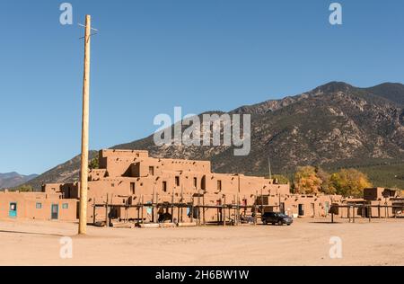 Malerisches Dorf in Taos Pueblo in New Mexico, USA Stockfoto