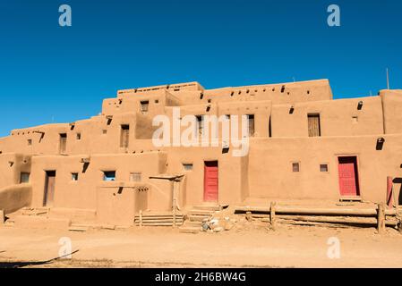 Malerisches Dorf in Taos Pueblo in New Mexico, USA Stockfoto