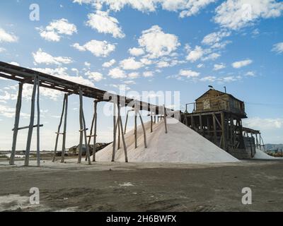 Eine schöne Aussicht auf den Ort der Salzminen in Bani, Dominikanische Republik Stockfoto