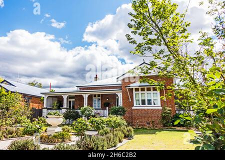 Spätviktorianischer Backstein cbngalow in Australien. Stockfoto