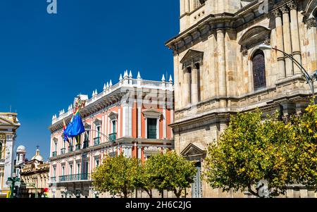 Palacio Quemado, der Regierungspalast in La Paz, Bolivien Stockfoto