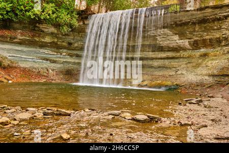 Bridal Veil Falls befinden sich in der Nähe der Stadt Kagawong, Ontario, Kanada, auf der MANITOULIN Insel im Lake Huron. Stockfoto