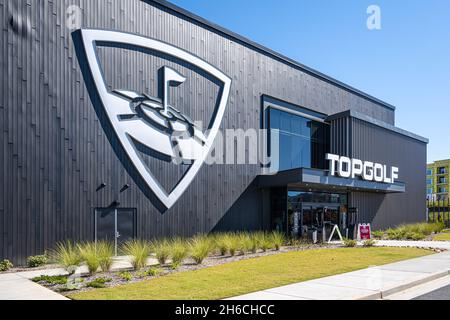 Topgolf Anlage in Buford, Georgia, nordöstlich von Atlanta. (USA) Stockfoto