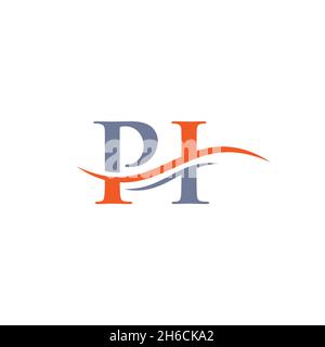 PI Letter Linked Logo für Geschäfts- und Firmenidentität. Ursprünglicher Buchstabe PI-Logo-Vektorvorlage. Stock Vektor