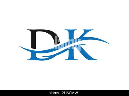 Initial DK Brief Business Logo Design Vektor-Vorlage mit minimal und modern trendy. DK-Logo-Design mit kreativem und modernem Trend Stock Vektor
