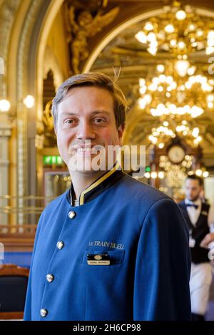 Frankreich. Paris (75) (12. Arrondissement). Bahnhof Lyon. Das Restaurant 'Le Train bleu', im neobarocken und Belle Epoque Stil aus dem 19. Jahrhundert, erbaut von der A Stockfoto