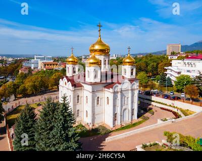 Christus der Erlöser oder Spassky Kathedrale Luftbild in Pyatigorsk, eine Kurstadt in kaukasischen Mineralwässer Region, Stawropol Region in Russland Stockfoto