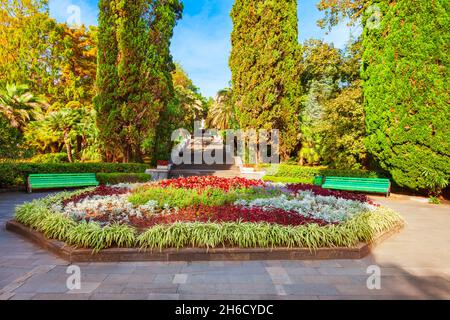 Sotschi Arboretum Park ist eine einzigartige Sammlung von subtropischen Flora und Fauna in Sotschi Resort Stadt in Krasnodar Region, Russland Stockfoto