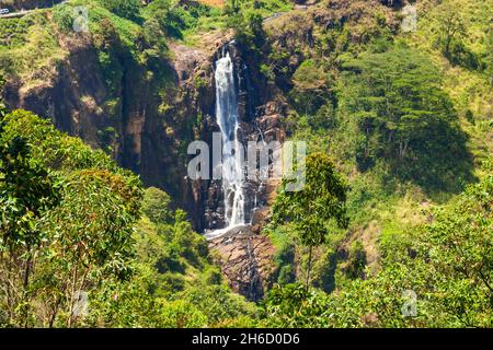 Devon Wasserfall in der Nähe von Nuwara Eliya, Sri Lanka. Stockfoto