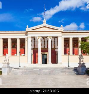 Nationale und Kapodistrias-Universität Athen Gebäude im Zentrum von Athen, Griechenland Stockfoto