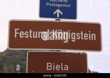 Impressionen von der Festung Königstein in der Sächsischen Schweiz Stockfoto