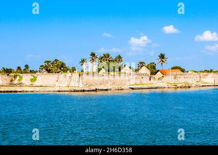 Mannar Fort ist auf der Insel Mannar, Sri Lanka entfernt. Fort gebaut, die von portugiesischen, ging dann an die niederländische und die britische. Stockfoto