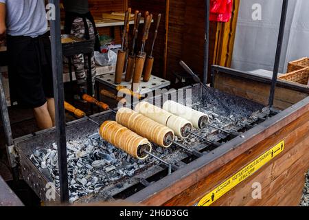 Street Food süß colac secuiesc aus Rumänien Stockfoto