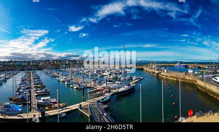 Luftaufnahme von Bangor Marina, Co. Down, Nordirland Stockfoto