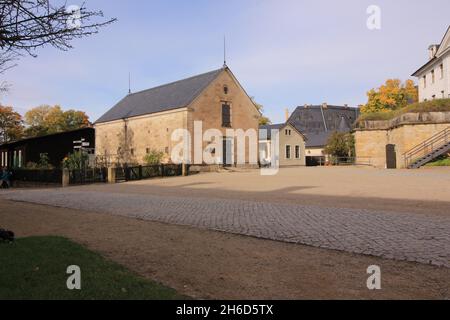 Impressionen von der Festung Königstein in der Sächsischen Schweiz Stockfoto