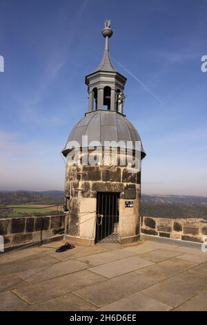 Impressionen von der Festung Königstein in der Sächsischen Schweiz Stockfoto