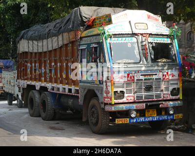 TATA Truck in Indien, 2019. Stockfoto