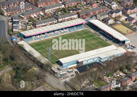 Spotland Stadium, Heimstadion von Rochdale AFC und Rochdale Hornets RFLC, Rochdale, 2019. Stockfoto