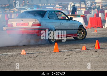 16. Oktober 2021 - Italien, Lombardei, Montichiari, Festival dei Motori, Drift Cars Show Stockfoto