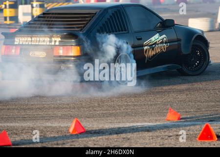 16. Oktober 2021 - Italien, Lombardei, Montichiari, Festival dei Motori, Drift Cars Show Stockfoto