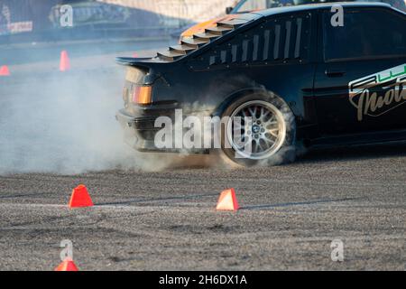 16. Oktober 2021 - Italien, Lombardei, Montichiari, Festival dei Motori, Drift Cars Show Stockfoto