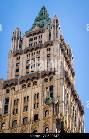 Woolworth-Gebäude in der Innenstadt von Manhattan NYC Stockfoto