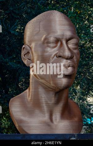 George Floyd-Statue im Union Square Park Manhattan NYC Stockfoto