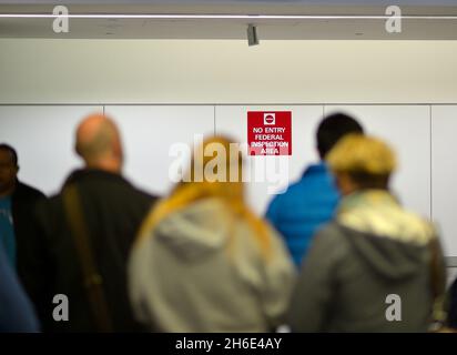 Ankunft am SFO International, Burlingame CA Stockfoto