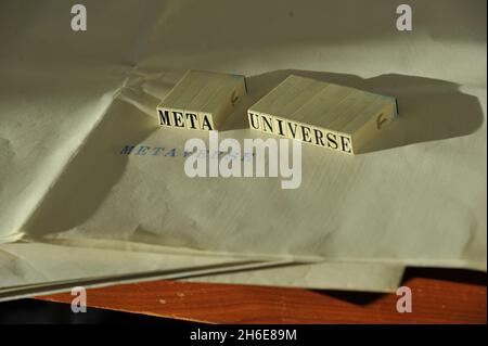 metaverse Wortstempel Stockfoto