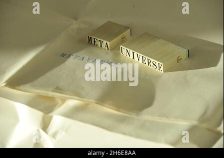 metaverse Wortstempel Stockfoto