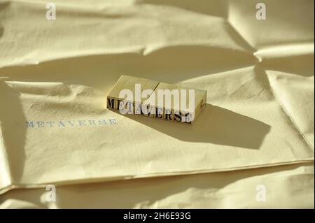 metaverse Wortstempel Stockfoto